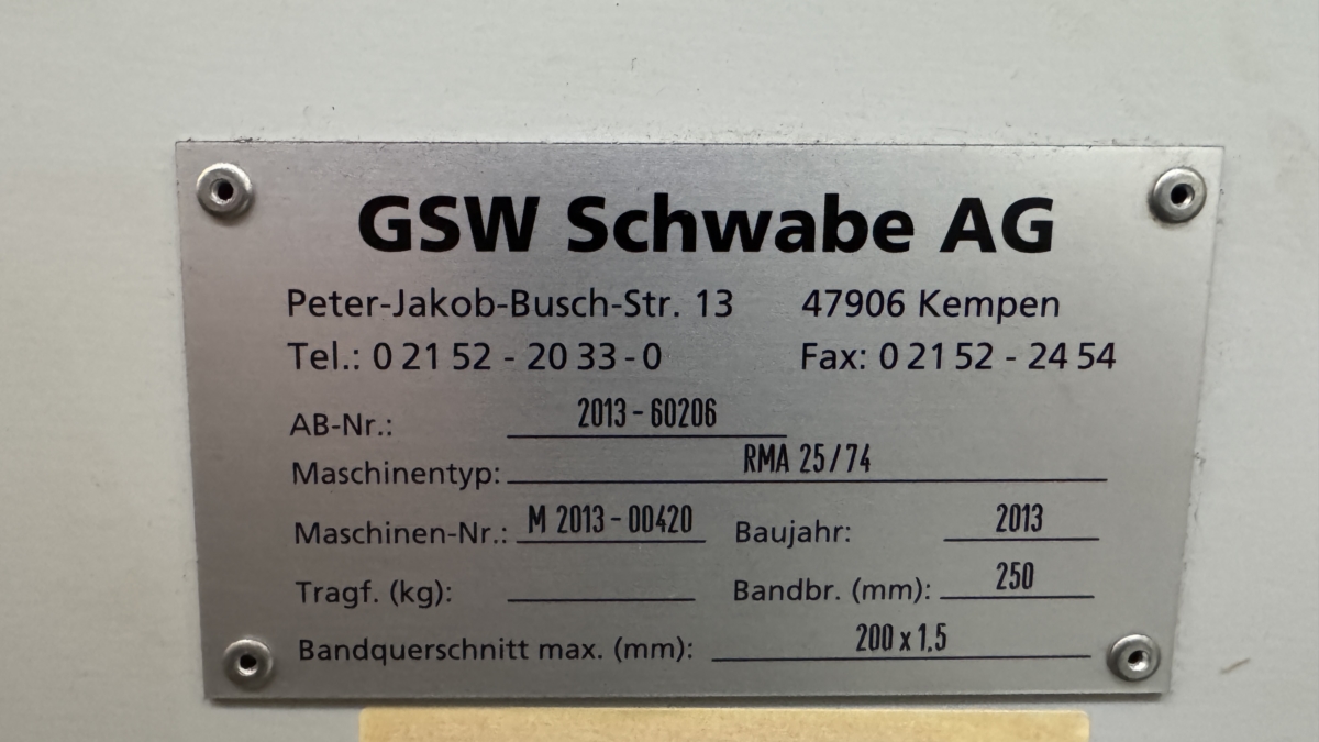 GSW-SCHWABE RMA 25/74 | 2013 6 GSW-SCHWABE RMA 25/74 | 2013 - Image 5
